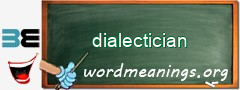 WordMeaning blackboard for dialectician